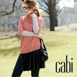 Cabi #3011 Oversized XS Foldover Orange Sweater